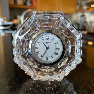 WATERFORD CRYSTAL SMALL DESK CLOCK.